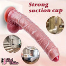 10.4in Realistic Big Uncut Movable Foreskin Silicone Large Dildo With Balls