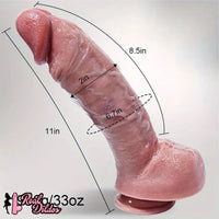 11in Huge Thick Realistic Large Silicone Dildo With Wide Ball Curved Waves