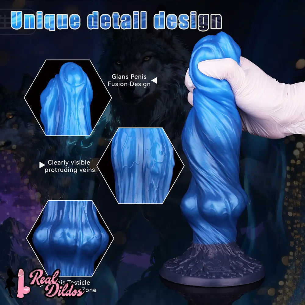 10.15in Double Layer Three Heads Silicone Knot Dildo For Women Men