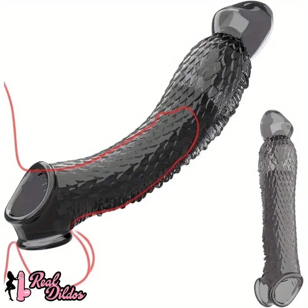 10.16in Penis Cocking Realistic Dildo Penis Sleeve For Girth Enhance Sleeve