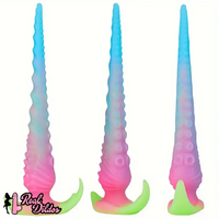 13.58in 17.51in 22.55in Super Long Big Octopus Spiral Silicone Dildo
