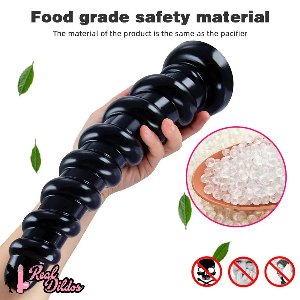 10.8in Graduated Beads PVC Women Men Large Anal Dildo Butt Plug