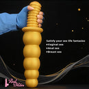 10.62in 14.56in Gold Silicone Anal Plug Dildo With Handle For Love