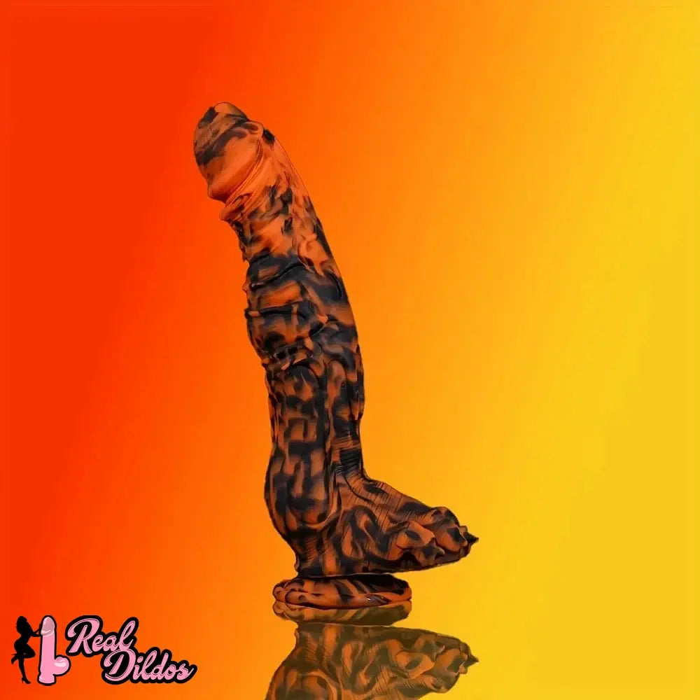 11.4in Silicone Monster Tiger Paw Shaped Massage Thick Anal Fantasy Dildo