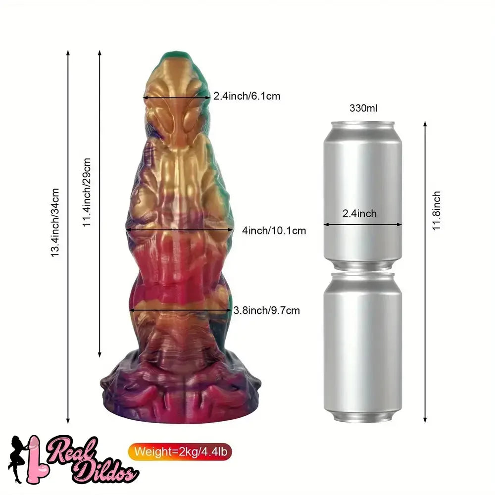 13.4in Anal Soft Monster Huge Long Dildo With Strong Suction Cup G Spot Dildo