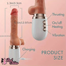 10.6in Realistic Thrusting Dildo Vibrator with Handle Sucker Sex Machine