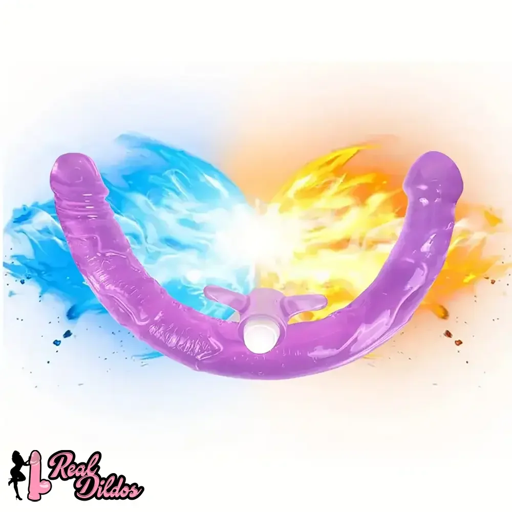 13.78in Double Ended Dildo Flexible Vibrating Double Penetration Dildo