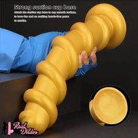 13.18in Gold Silicone Extra-long Thread Huge Dildo For Female Pleasure