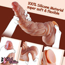 13.6in Huge Long Thick Real Soft Odd Silicone Women Dildo With Suction Cup