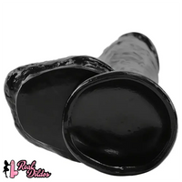 11.22in PVC Black Flexible Big Dildo With Suction Cup For Hands-Free