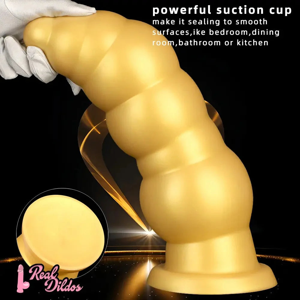 10.23in 14.56in Giant Penis Butt Plug Small Head Silicone Soft Thick Dildo