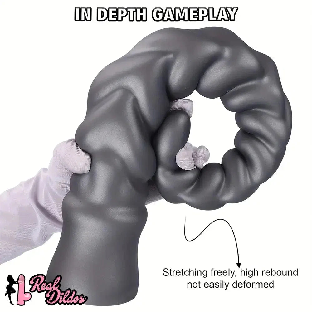 13.77in 15.74in 17.71in 19.68in Long Screw Anal Whip Huge BDSM Soft Dildo