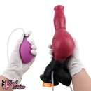 10.98in Dog Knot Ejaculating Inflatable Soft Silicone Dildo For Women