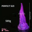 10.03in Octopus Silicone Anal Plug Portable Realistic Tentacle Texture Dildo