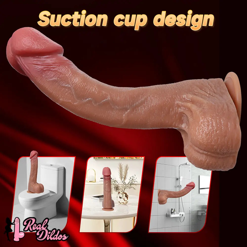 11.46in Giant Soft Real Silicone Penis Anal Dildo Adult Sex Toy Games