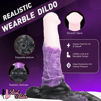 10.35in Silicone Strap-on Wearable Dildo Panty Horse Animal Hollow Design