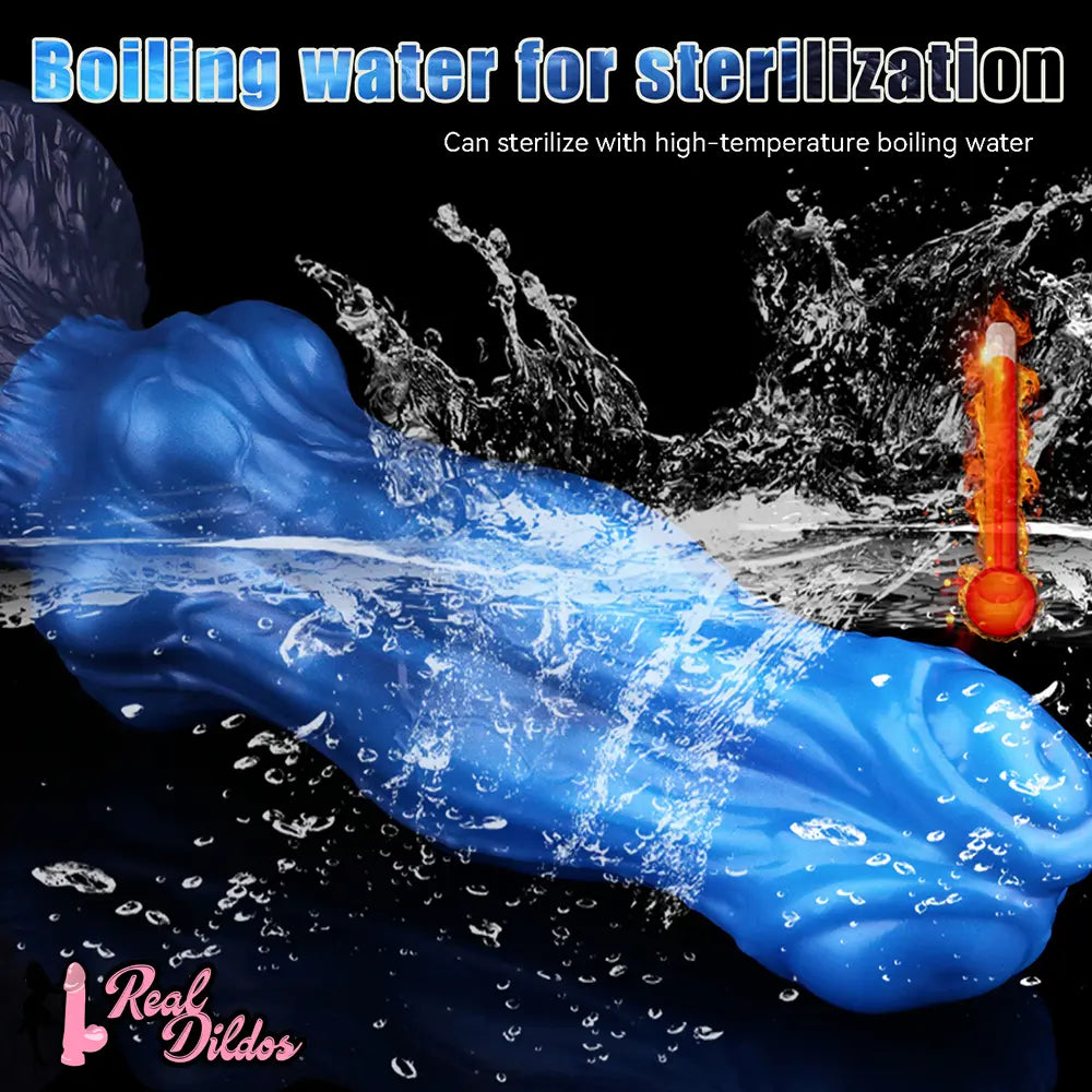 10.15in Double Layer Three Heads Silicone Knot Dildo For Women Men