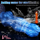 10.15in Double Layer Three Heads Silicone Knot Dildo For Women Men