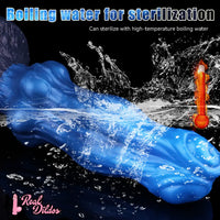 10.15in Double Layer Three Heads Silicone Knot Dildo For Women Men