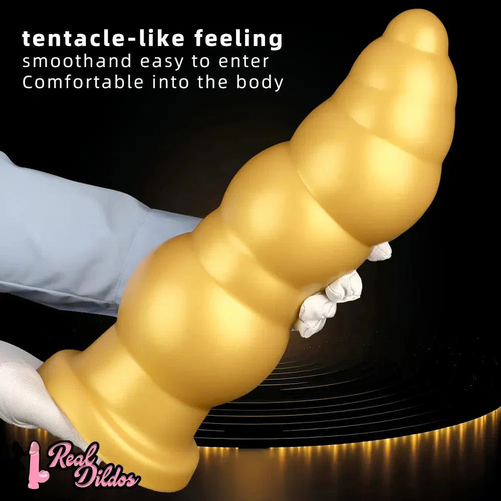 10.23in 14.56in Giant Penis Butt Plug Small Head Silicone Soft Thick Dildo