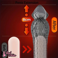 10.16in Penis Cocking Realistic Dildo Penis Sleeve For Girth Enhance Sleeve