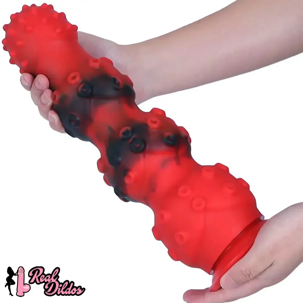 12.99in Big Giant Soft Silicone Octopus Anal Beads Butt Plug Dildo