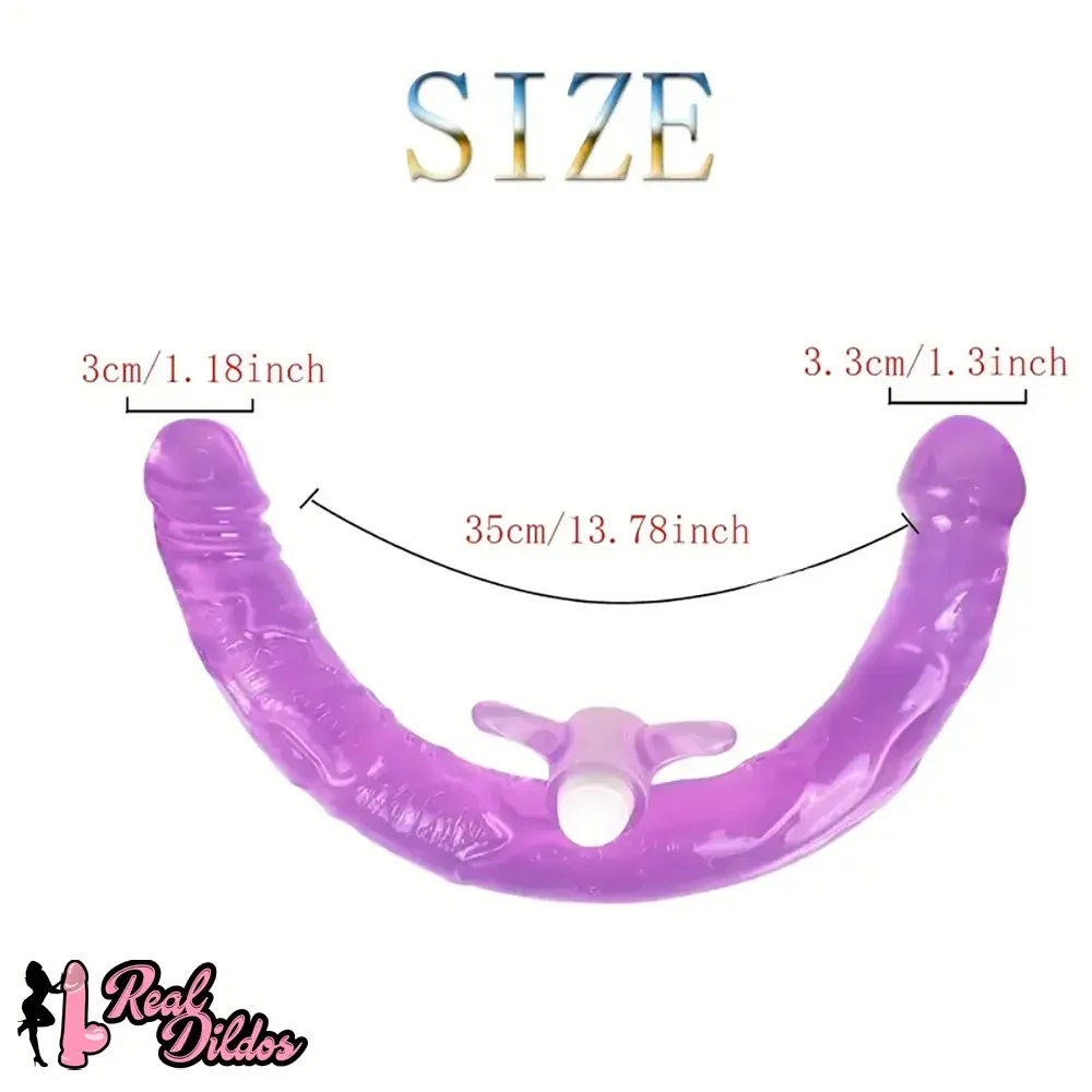 13.78in Double Ended Dildo Flexible Vibrating Double Penetration Dildo