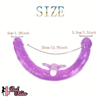 13.78in Double Ended Dildo Flexible Vibrating Double Penetration Dildo