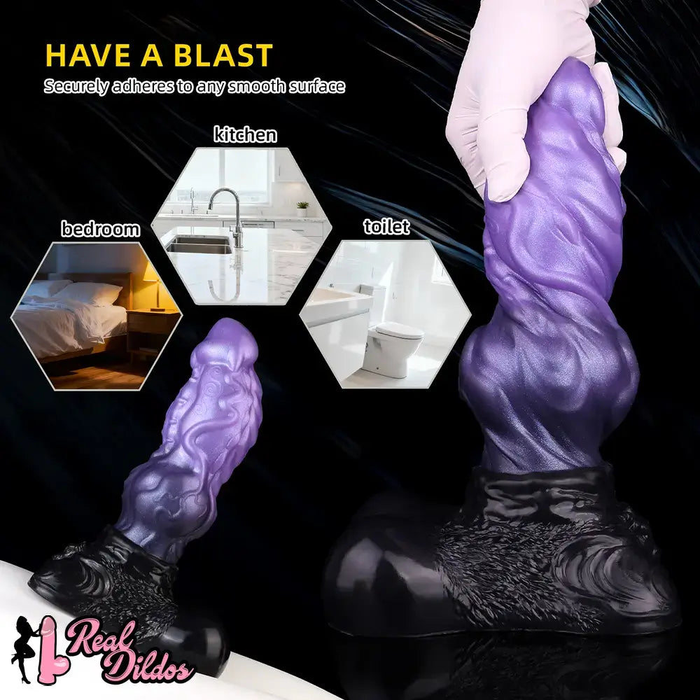 10.15in Dual Density Silicone Knot Monster Dildo G-Spot Anal Love Gift