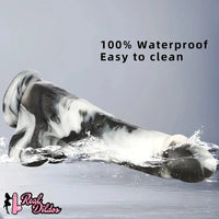13.38in Black White Mixed Color PVC Extra Huge Long Thick Women Dildo