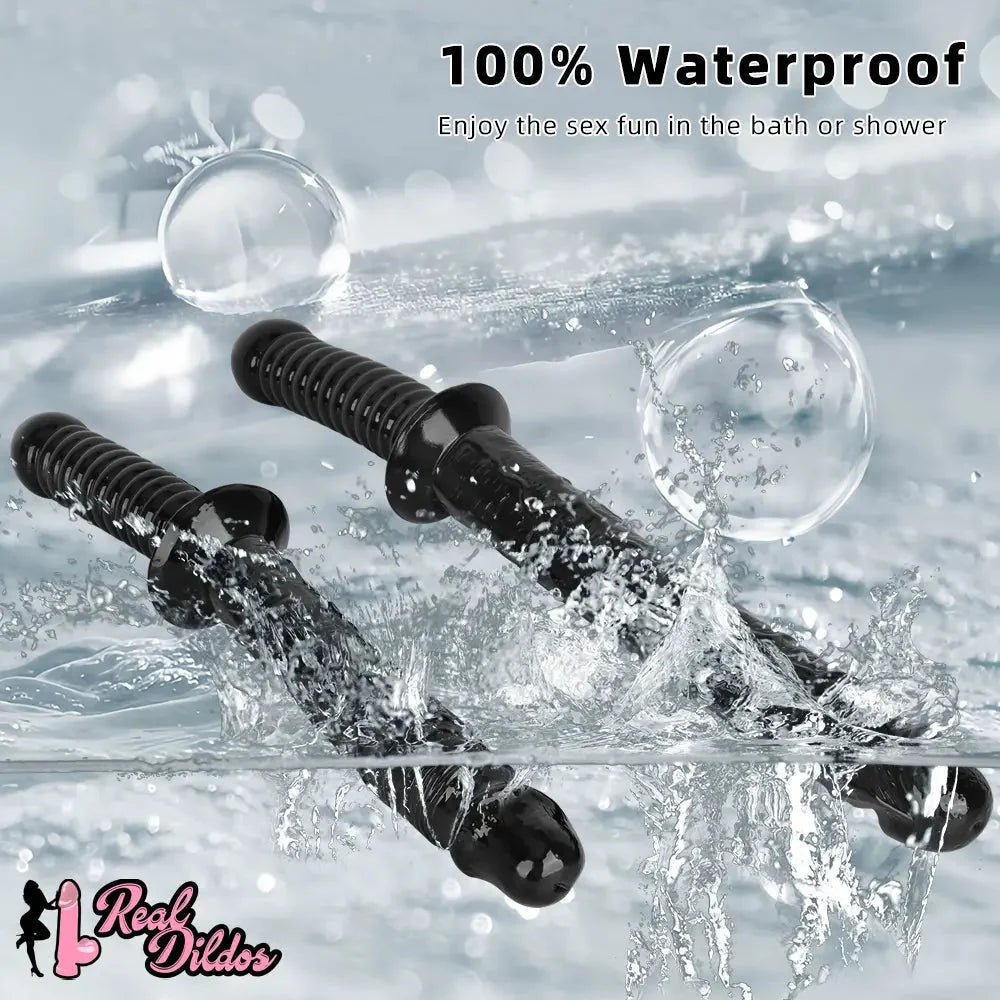 12.6in 15.15in Big PVC Sword Dildo With handle Anal Masturbator For Men