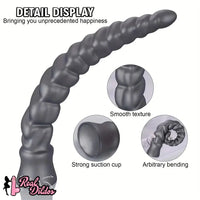 13.77in 15.74in 17.71in 19.68in Long Screw Anal Whip Huge BDSM Soft Dildo