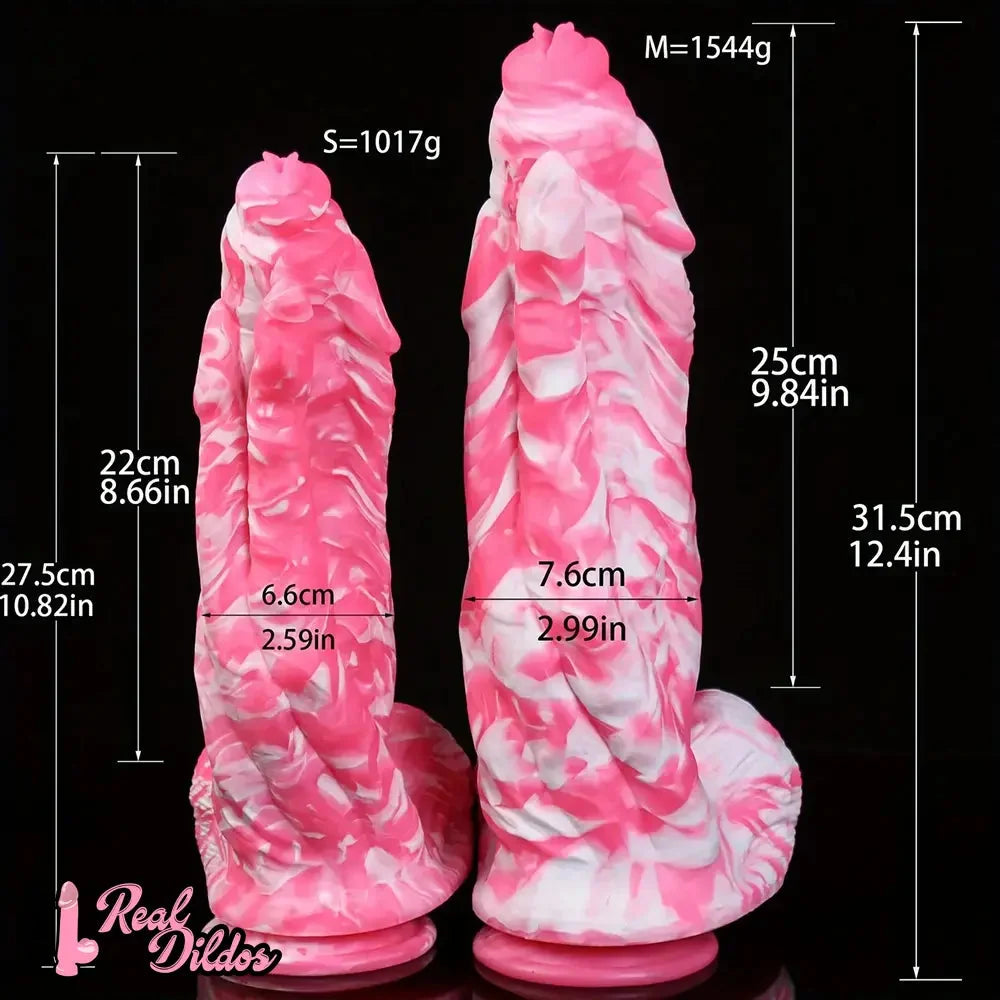10.82in 12.4in Multiple Heads Silicone Big Soft Dildo For Vaginal Anal Orgasm