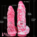10.82in 12.4in Multiple Heads Silicone Big Soft Dildo For Vaginal Anal Orgasm