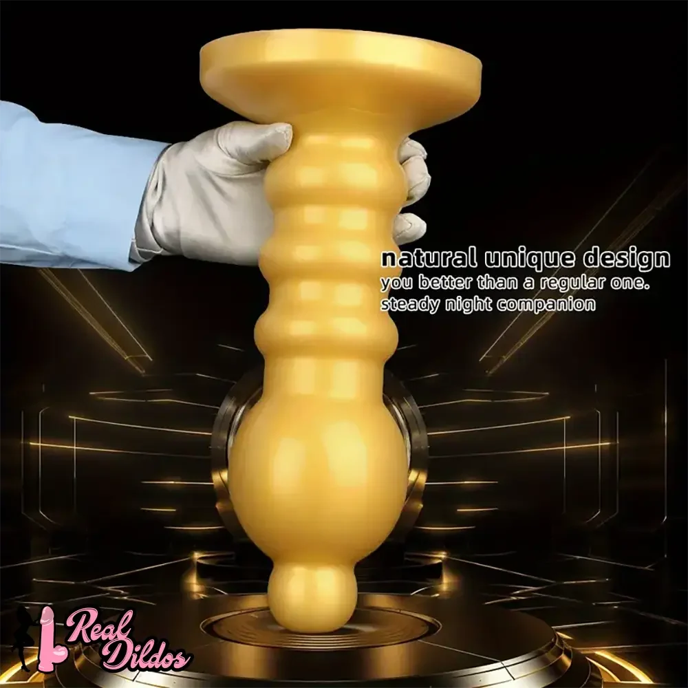 12.6in Huge Anal Beads Liquid Silicone Butt Plug Prostate Anal Dildo