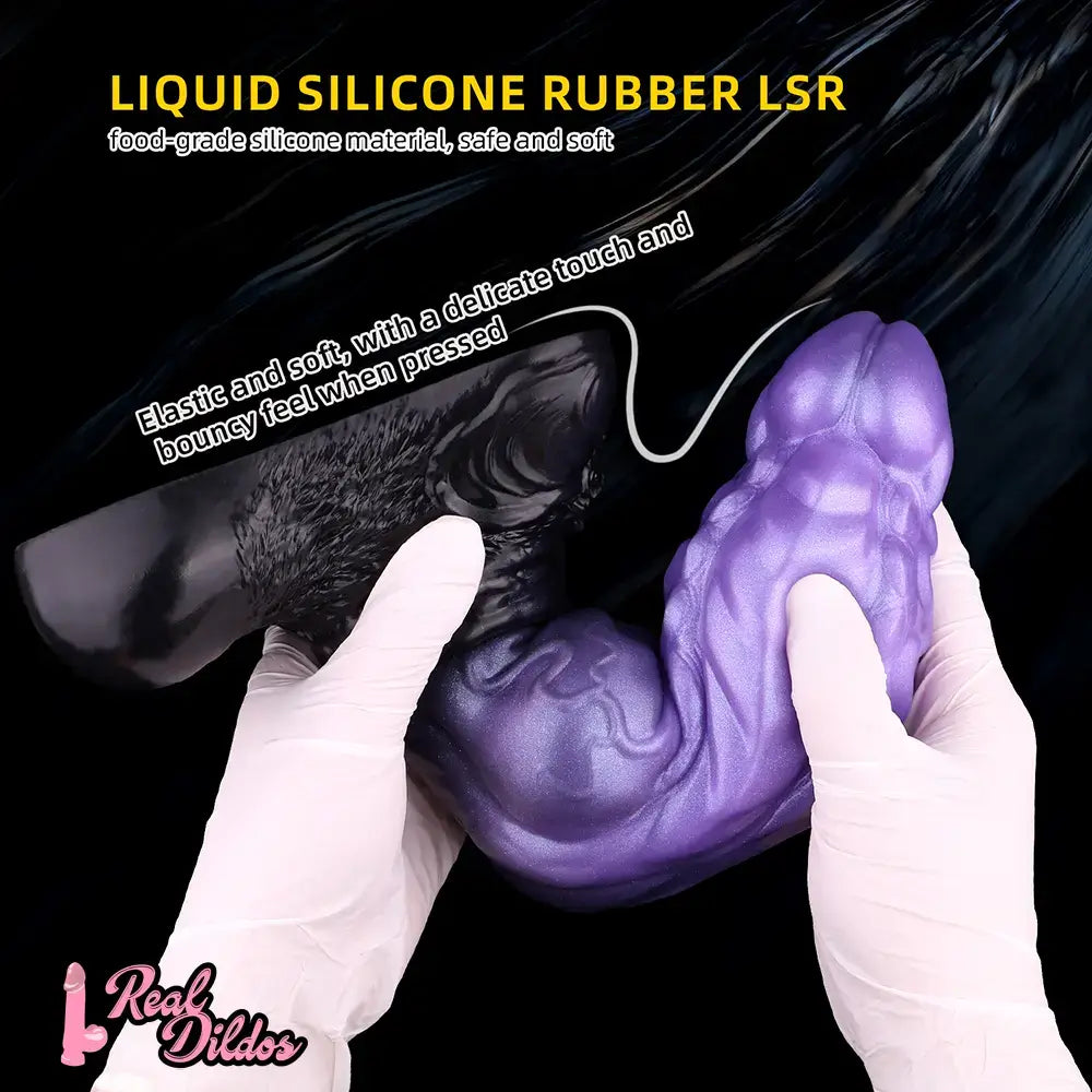 10.15in Dual Density Silicone Knot Monster Dildo G-Spot Anal Love Gift