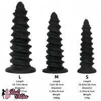 10.43in 12in 14.17in Extra-Large Long Threaded Silicone Sharp Head Dildo