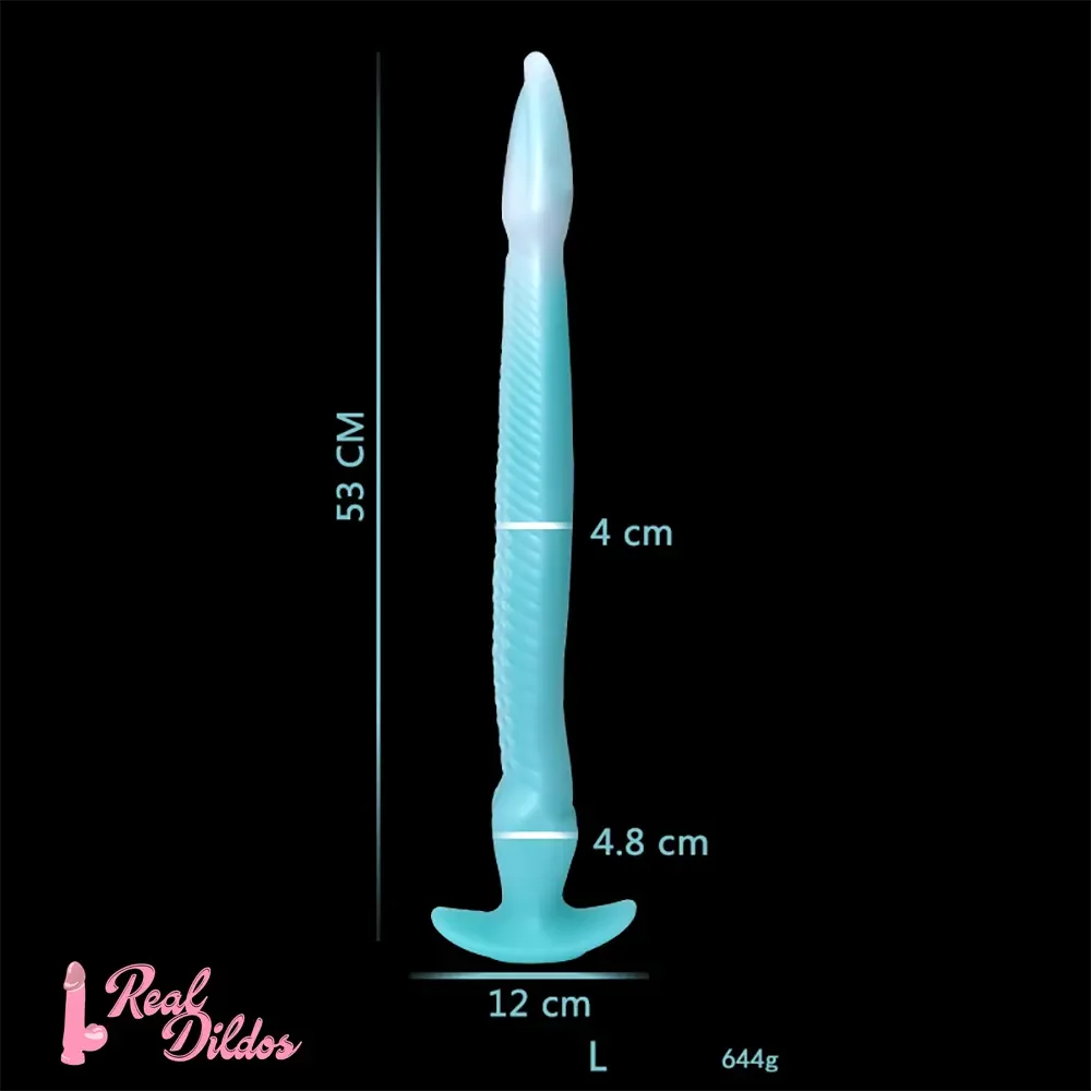 12.2in 15.94in 20.87in Snake Long Huge Animal Luminous Dildo For Anus
