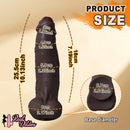 10.13in Uncut Realistic Skin Double Density Silicone Big Dildo Hands-Free Use