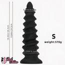 10.43in 12in 14.17in Extra-Large Long Threaded Silicone Sharp Head Dildo
