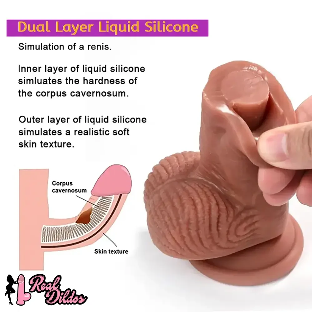 11.8in Huge Soft Lifelike Realistic Skin Thick Cock Double Layer Dildo