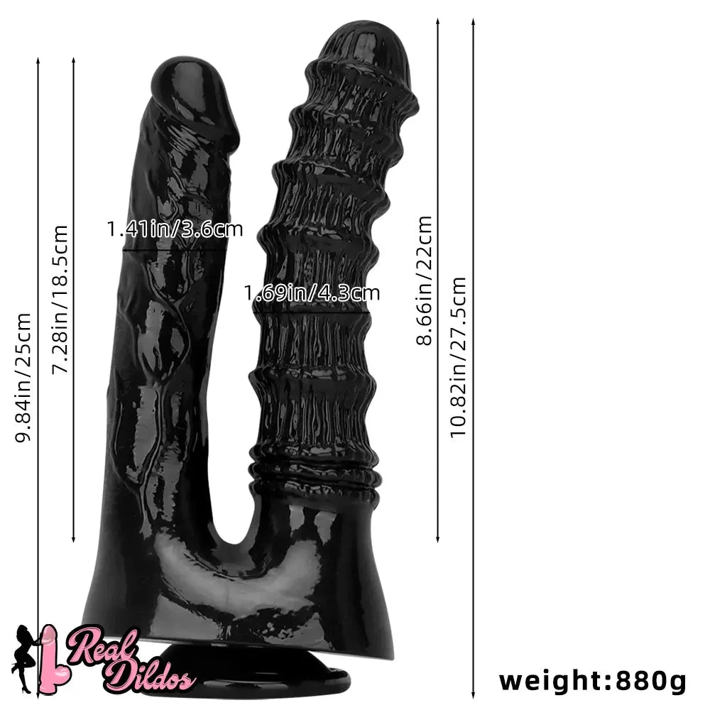 10.82in Oversized Double-headed Dildo For Lesbian Couple Gay Sex Toy