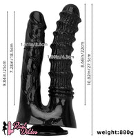 10.82in Oversized Double-headed Dildo For Lesbian Couple Gay Sex Toy