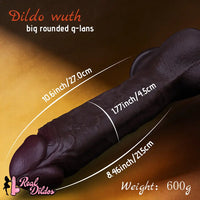10.6in Dual Density Silicone Big Soft Dildo Real Penis Vaginal Stimulator