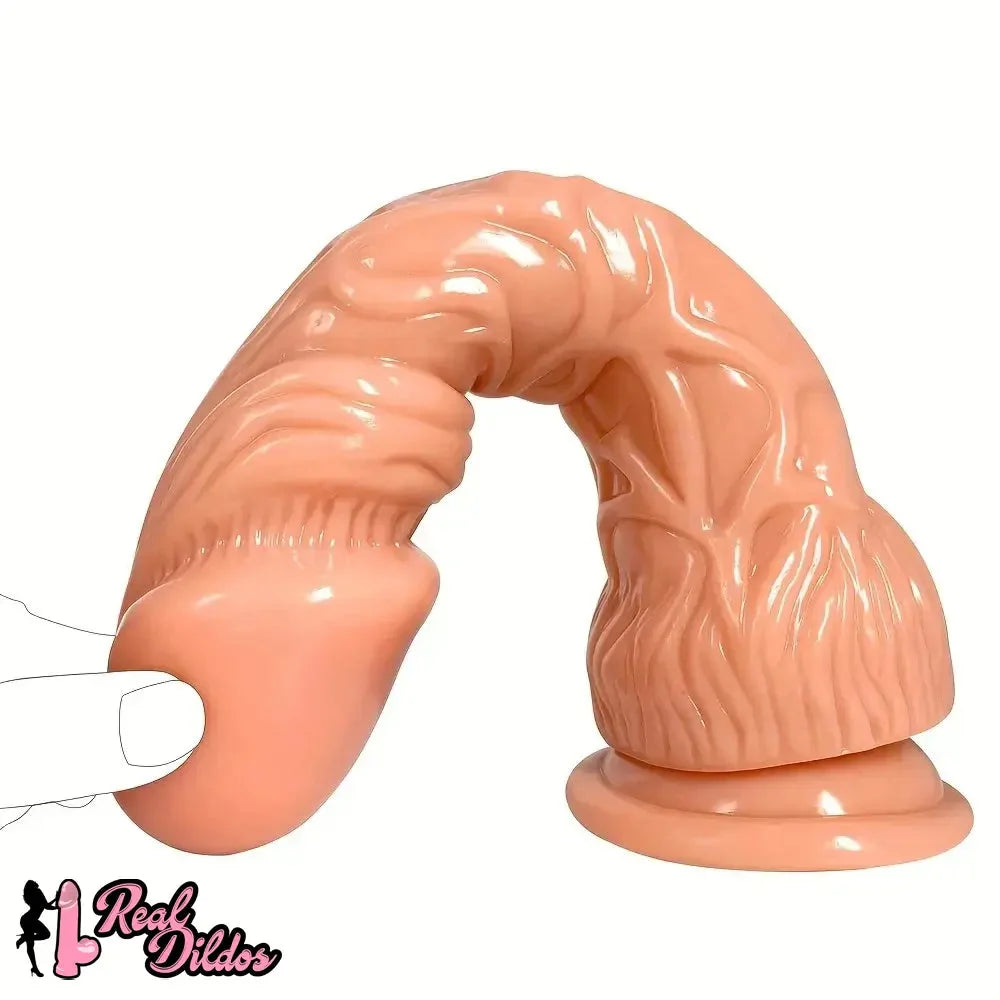 10.04in Realistic Penis Head Suction Cup Glans Dildo Manual Masturbator