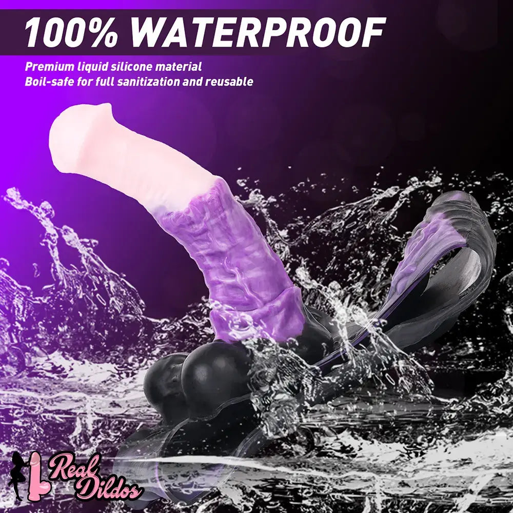 10.35in Silicone Strap-on Wearable Dildo Panty Horse Animal Hollow Design