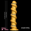 13.18in Gold Silicone Extra-long Thread Huge Dildo For Female Pleasure