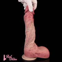10.12in Double-layer Liquid Silicone Skin-like Soft Big Lifelike Male Dildo