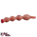 10.5in Big Vibrating Silicone Soft Pulling Beads G Spot Odd Dildo With 3 Motors