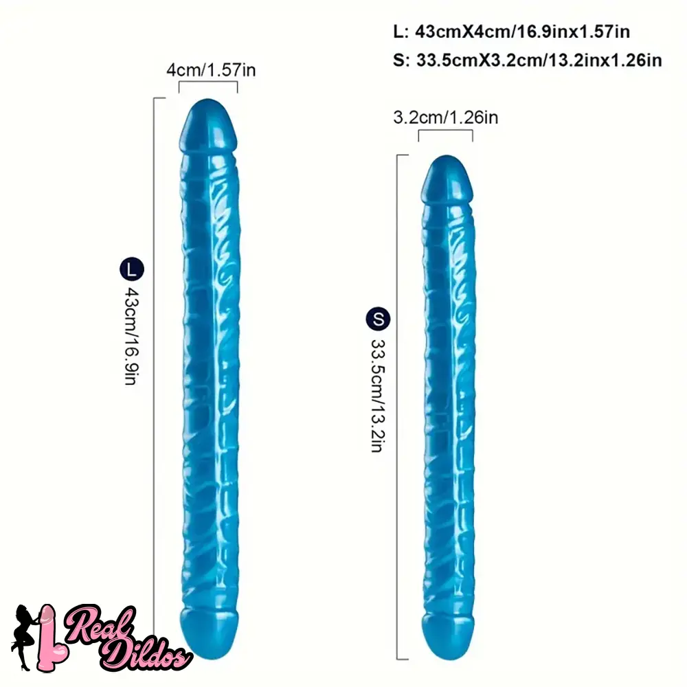 13.2in 16.9in Long Big Double Sided Dildo For Women Men Deep Fast Play